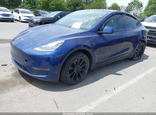 7SAYGDEE6NF422943 2022 TESLA MODEL Y Синий Передняя левая четверть