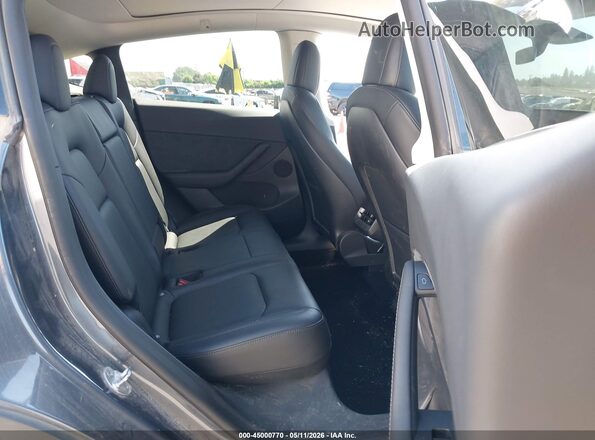 7SAYGDEE6NF511086 2022 TESLA MODEL Y Gray Vista de la etiqueta del VIN