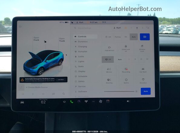 7SAYGDEE6NF511086 2022 TESLA MODEL Y Gray 