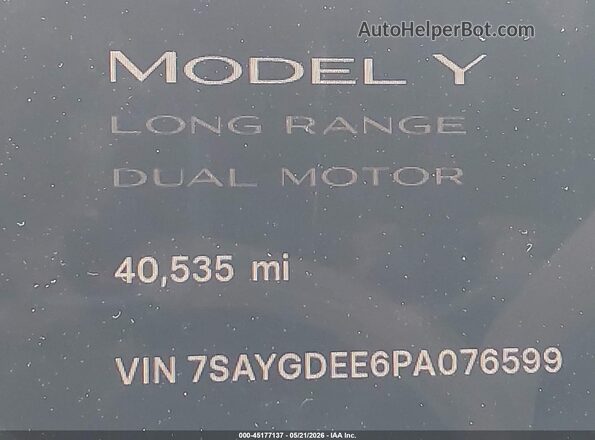7SAYGDEE6PA076599 2023 TESLA MODEL Y Синий 