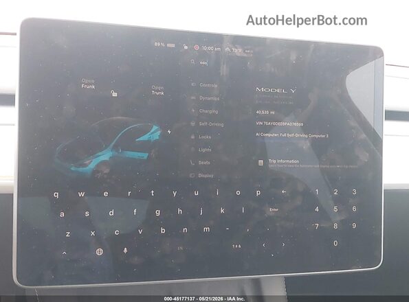 7SAYGDEE6PA076599 2023 TESLA MODEL Y Синий 