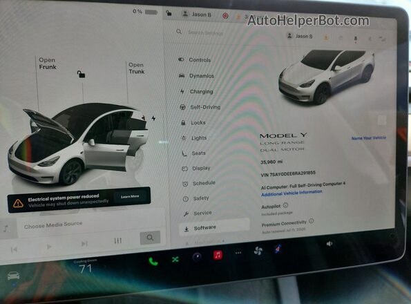 7SAYGDEE6RA291855 2024 TESLA MODEL White Instrument cluster view