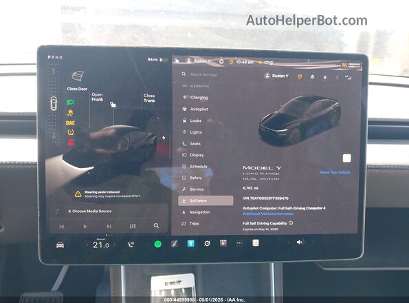7SAYGDEE6TF359470 2026 TESLA MODEL Y Black 