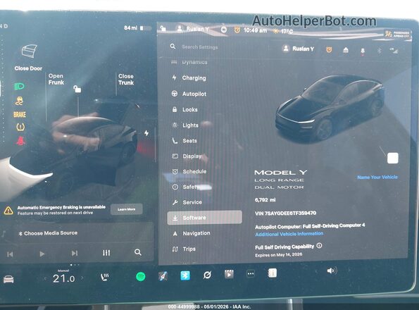 7SAYGDEE6TF359470 2026 TESLA MODEL Y Black Vista de los asientos traseros