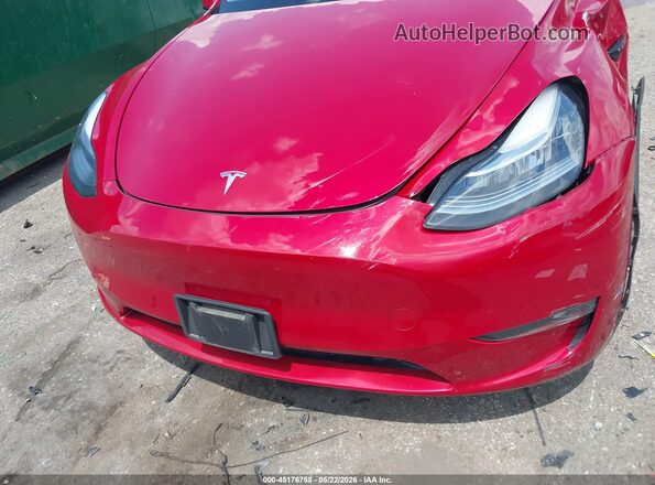 7SAYGDEE7PA129682 2023 TESLA MODEL Y Red წინა პანელის ხედი