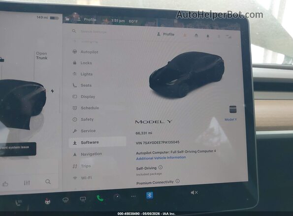 7SAYGDEE7PA135045 2023 TESLA MODEL Y Black Հետևի նստատեղերի տեսք