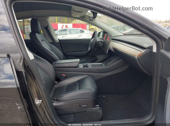 7SAYGDEE8NF455720 2022 TESLA MODEL Y Black წინა სალონის ხედი