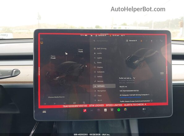 7SAYGDEE8NF455720 2022 TESLA MODEL Y Black 
