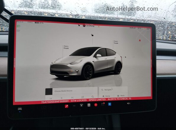 7SAYGDEE8NF568681 2022 TESLA MODEL Y White 