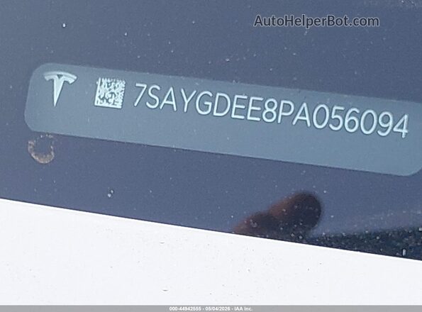 7SAYGDEE8PA056094 2023 TESLA MODEL Y Белый Вид подкапотного пространства