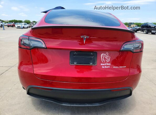 7SAYGDEE8PA088690 2023 TESLA MODEL Red Vista trasera