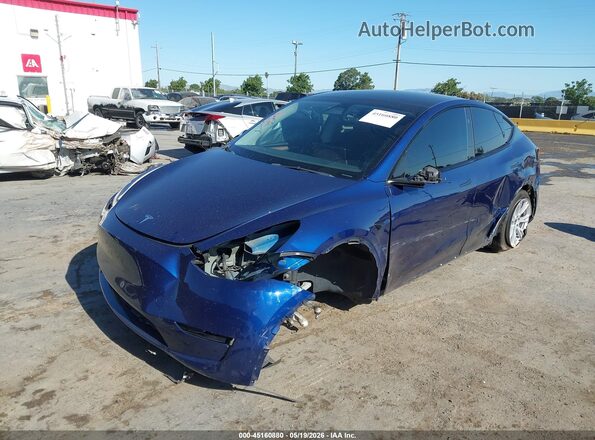 7SAYGDEE8PF807570 2023 TESLA MODEL Y Blue Передня ліва чверть