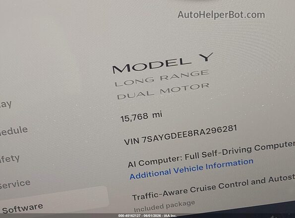 7SAYGDEE8RA296281 2024 TESLA MODEL Y Gray 