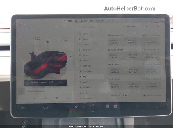 7SAYGDEE8SF280669 2025 TESLA MODEL Y Red Вид задніх сидінь