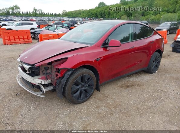 7SAYGDEE8SF280669 2025 TESLA MODEL Y Red Передня ліва чверть