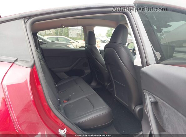 7SAYGDEE8SF280669 2025 TESLA MODEL Y Red Вид наклейки з VIN-кодом