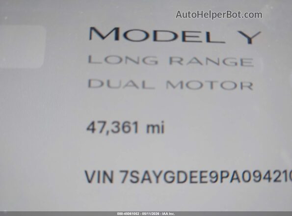 7SAYGDEE9PA094210 2023 TESLA MODEL Y Red 