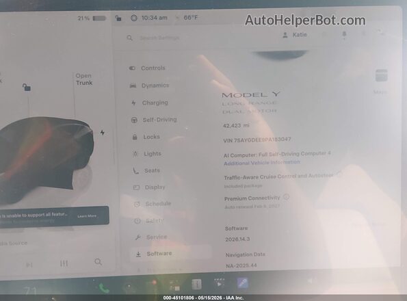 7SAYGDEE9PA183047 2023 TESLA MODEL Y Black Rear seats view