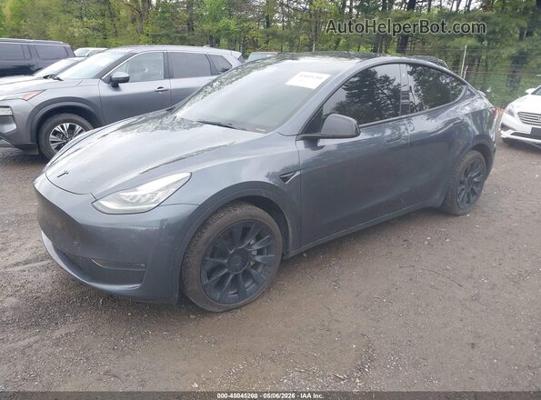 7SAYGDEEXNA009162 2022 TESLA MODEL Y Gray Առջևի ձախ երեք քառորդ տեսարան
