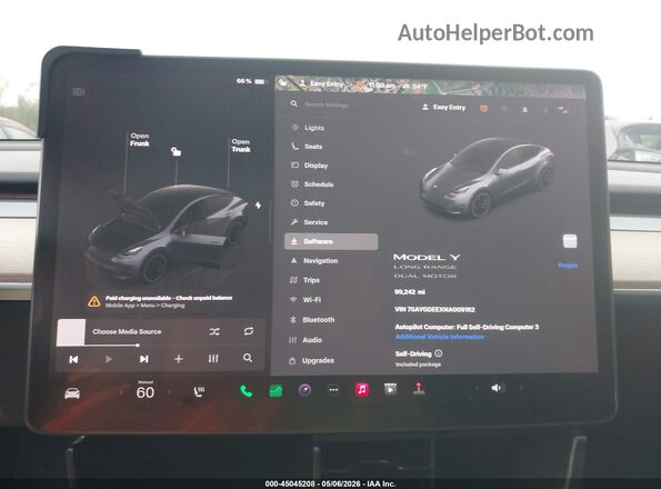 7SAYGDEEXNA009162 2022 TESLA MODEL Y Gray 