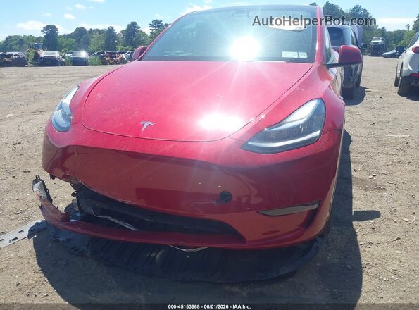 7SAYGDEEXNF463530 2022 TESLA MODEL Y Red Առջևի վահանակի տեսք