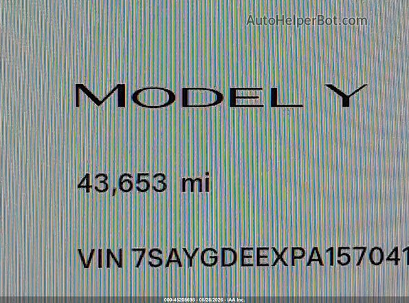 7SAYGDEEXPA157041 2023 TESLA MODEL Y Gray 