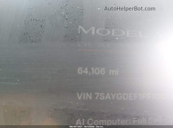 7SAYGDEF1PF700983 2023 TESLA MODEL Y White 