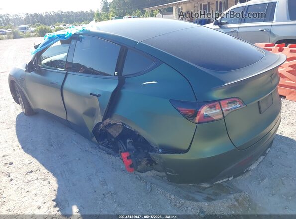 7SAYGDEF2NF336196 2022 TESLA MODEL Y Green Задня ліва чверть