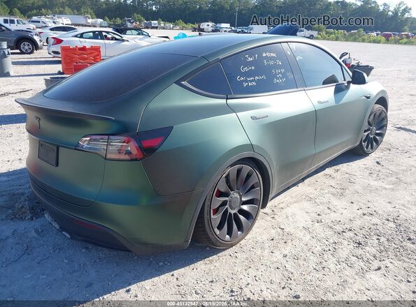 7SAYGDEF2NF336196 2022 TESLA MODEL Y Green Задня права чверть