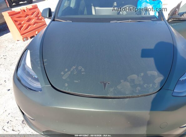 7SAYGDEF2NF336196 2022 TESLA MODEL Y Green Вид ззаду