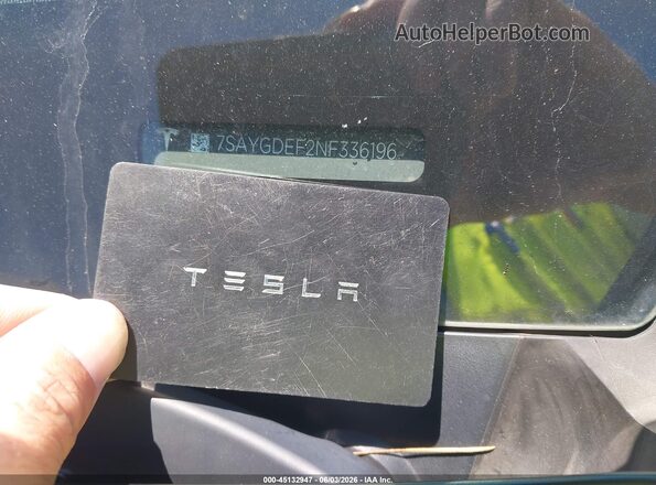 7SAYGDEF2NF336196 2022 TESLA MODEL Y Green Вид панелі приладів