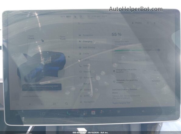 7SAYGDEF2NF573786 2022 TESLA MODEL Y Серый 