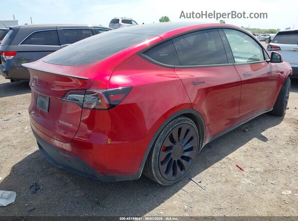 7SAYGDEF2RA272180 2024 TESLA MODEL Y Бордовый Задняя правая четверть