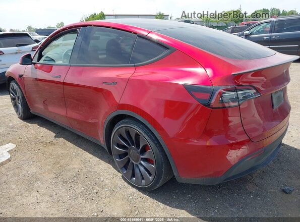 7SAYGDEF2RA272180 2024 TESLA MODEL Y Бордовый Задняя левая четверть