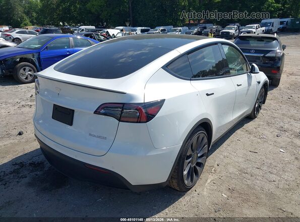 7SAYGDEF3NF379669 2022 TESLA MODEL Y Белый Задняя правая четверть