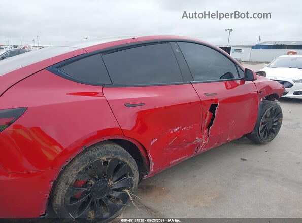 7SAYGDEF3NF488410 2022 TESLA MODEL Y Red წინა ხედი