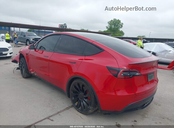 7SAYGDEF3NF488410 2022 TESLA MODEL Y Red უკანა მარცხენა