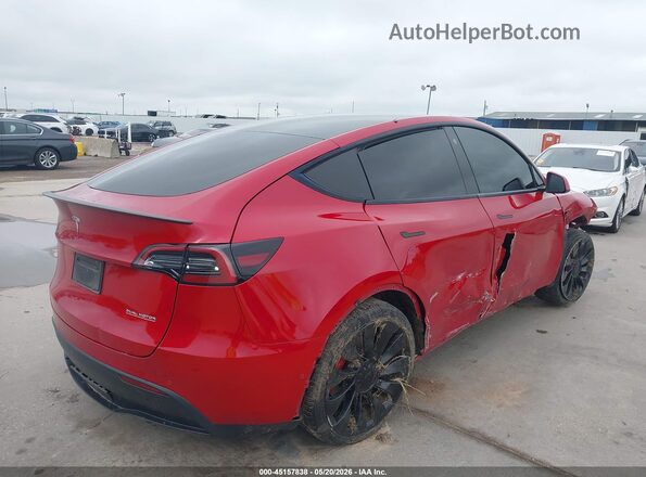 7SAYGDEF3NF488410 2022 TESLA MODEL Y Red უკანა მარჯვენა