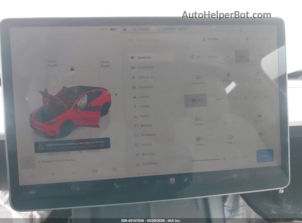 7SAYGDEF3NF488410 2022 TESLA MODEL Y Red 