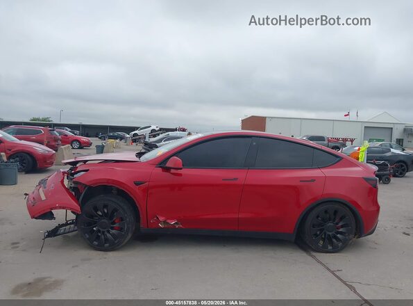 7SAYGDEF3NF488410 2022 TESLA MODEL Y Red სალონის 360-გრადუსიანი ხედი