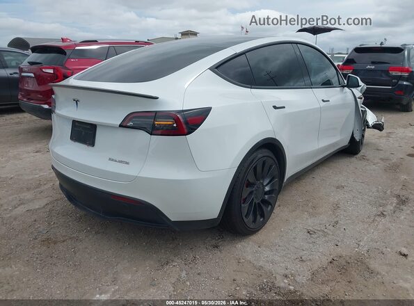 7SAYGDEF3PF695026 2023 TESLA MODEL Y White უკანა მარჯვენა