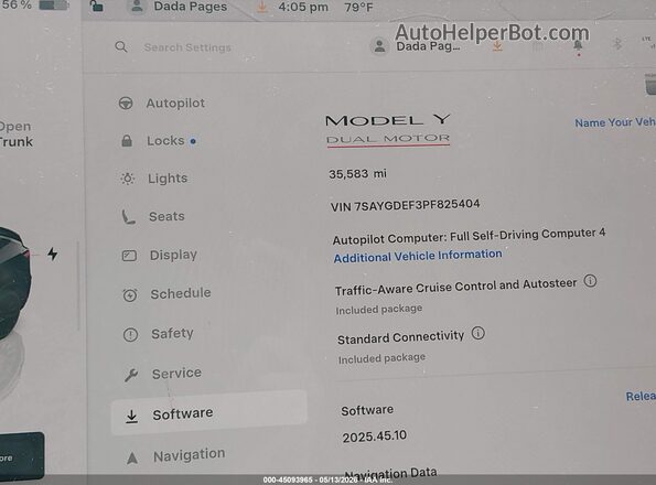 7SAYGDEF3PF825404 2023 TESLA MODEL Y Black 