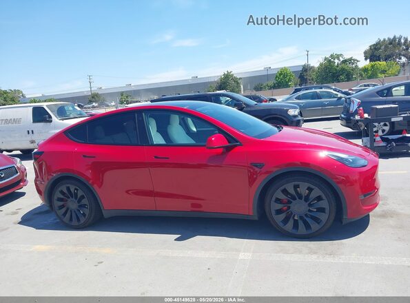7SAYGDEF4NF560585 2022 TESLA MODEL Y Red 