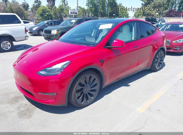 7SAYGDEF4NF560585 2022 TESLA MODEL Y Red 