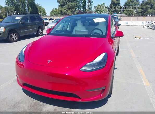 7SAYGDEF4NF560585 2022 TESLA MODEL Y Red 