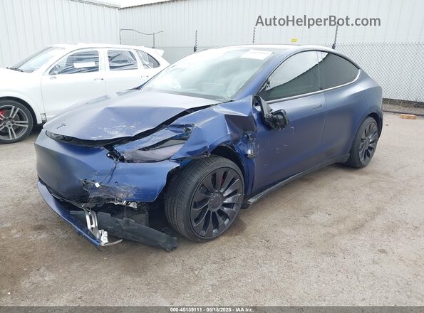 7SAYGDEF5PF621302 2023 TESLA MODEL Y Blue წინა ხედი