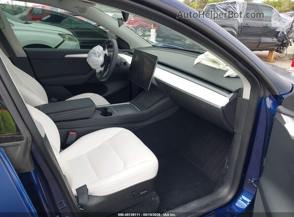 7SAYGDEF5PF621302 2023 TESLA MODEL Y Blue წინა სალონის ხედი