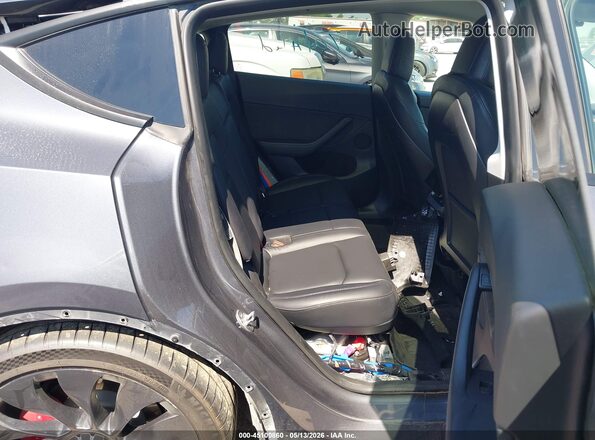 7SAYGDEF5PF668944 2023 TESLA MODEL Y Blue Vista de la etiqueta del VIN