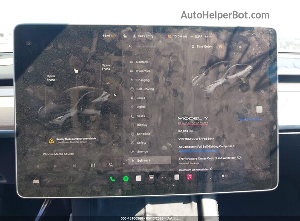 7SAYGDEF5PF668944 2023 TESLA MODEL Y Blue 