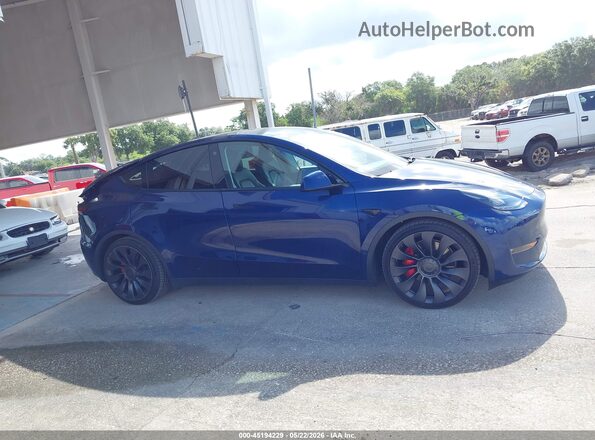 7SAYGDEF6NF382419 2022 TESLA MODEL Y Blue Вид щитка приладів